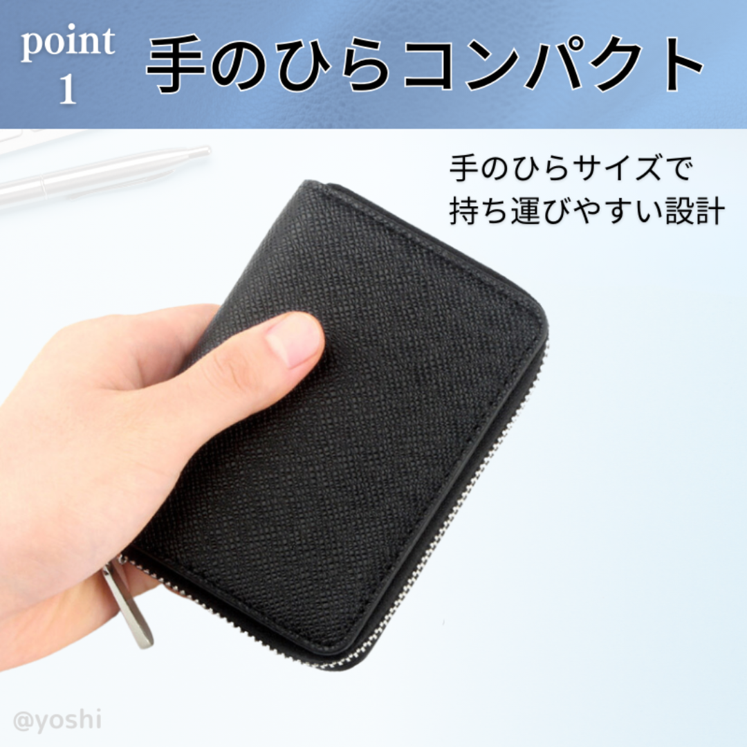 小銭入れ メンズ コインケース レディース ミニ財布 ネイビー カードケース メンズのファッション小物(コインケース/小銭入れ)の商品写真