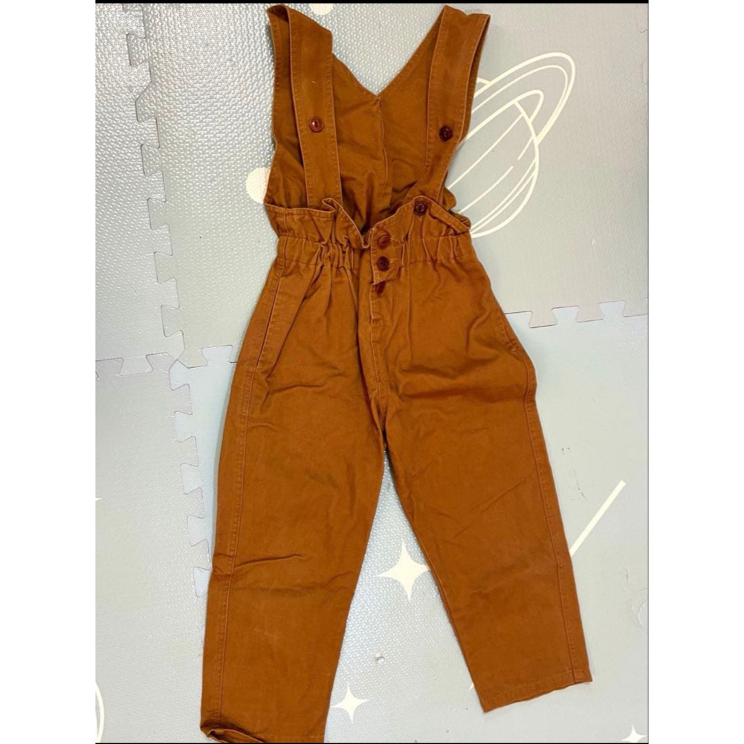 120 茶 ブラウン サロペット オーバーオール 男の子 女の子 baiya キッズ/ベビー/マタニティのキッズ服男の子用(90cm~)(パンツ/スパッツ)の商品写真