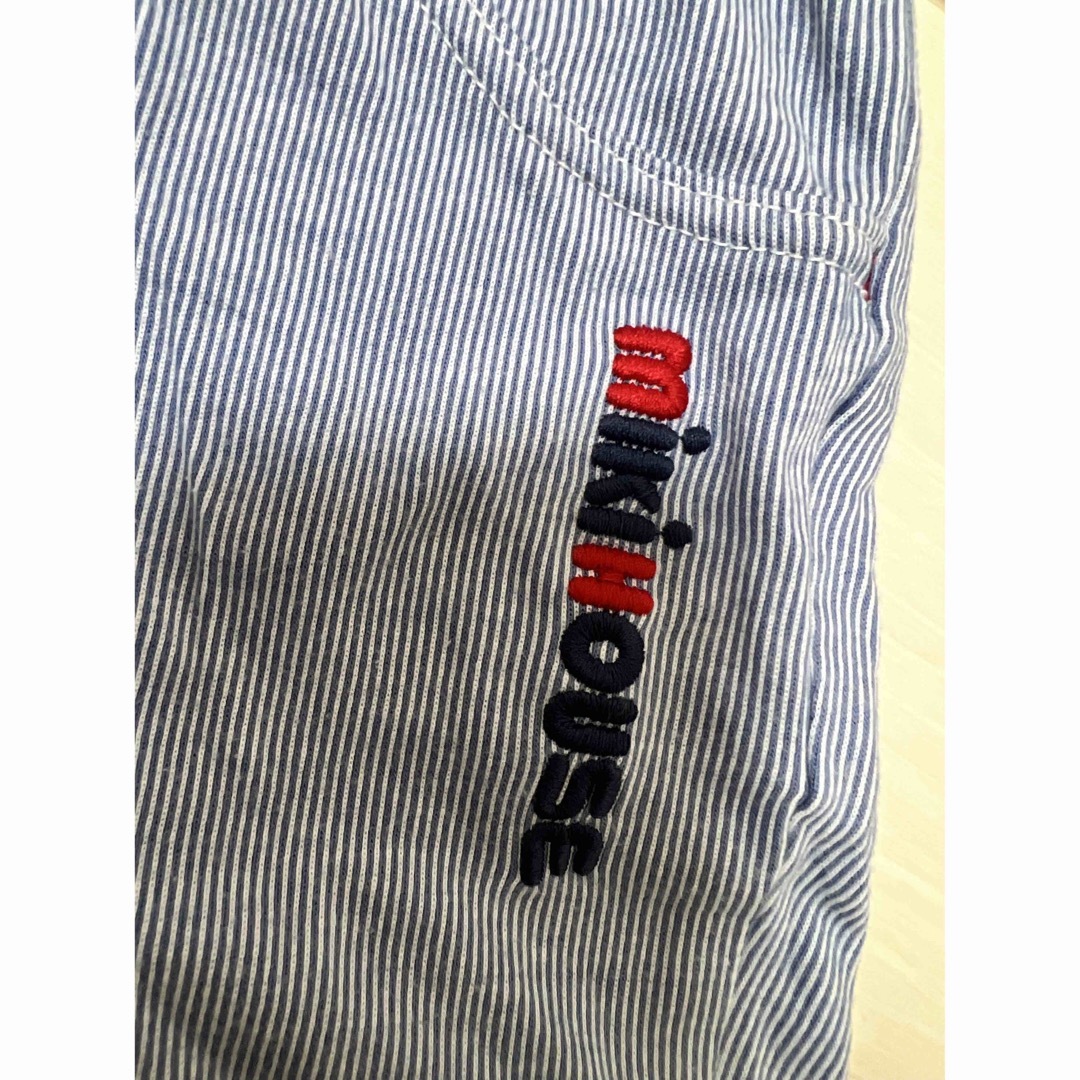 mikihouse(ミキハウス)の1回着用!ミキハウス ロゴ刺繍 ハーフパンツ 90 キッズ/ベビー/マタニティのキッズ服男の子用(90cm~)(その他)の商品写真