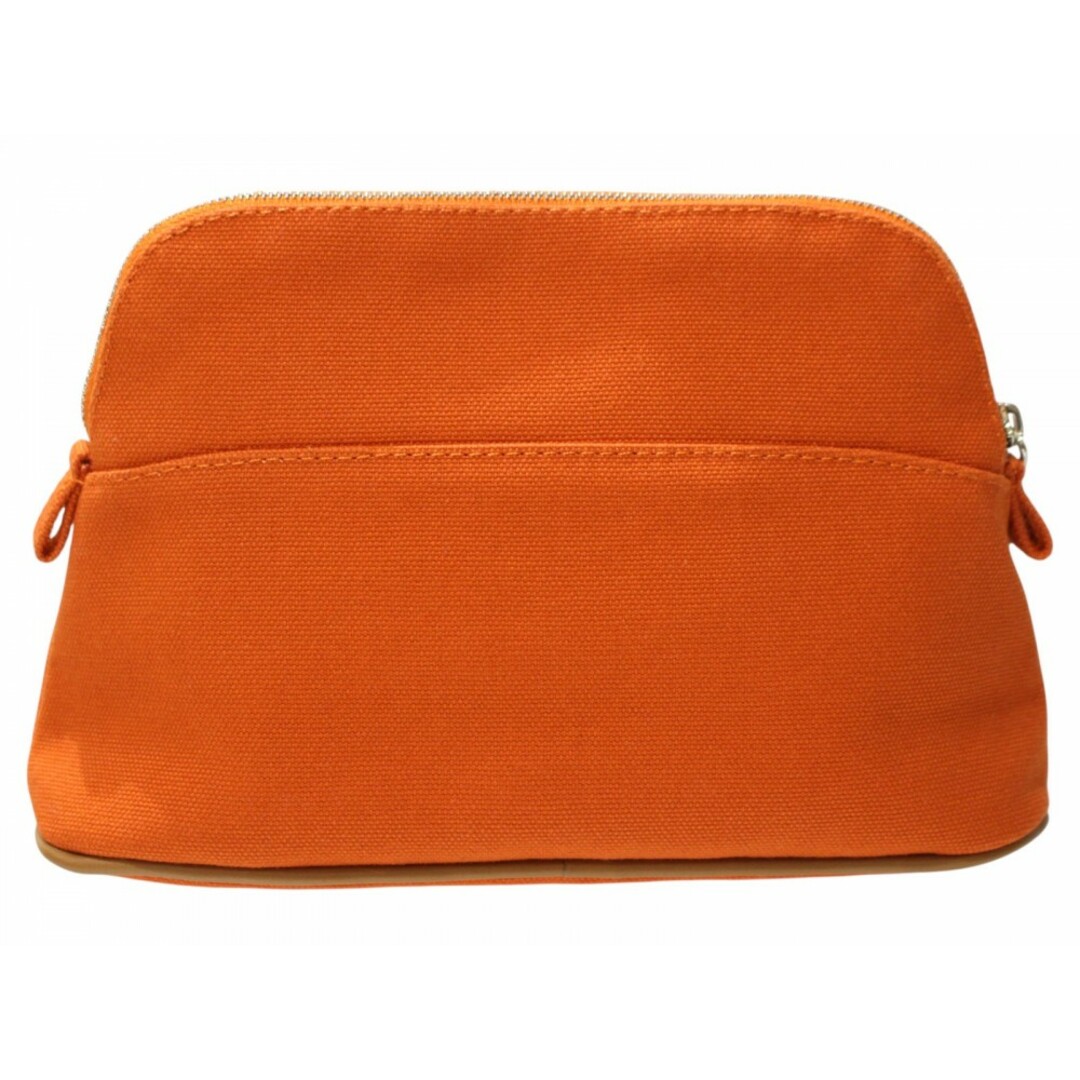 HERMES(エルメス)の【箱あり】HERMES エルメス ボリードポーチ ミニ オレンジ系 シルバー金具 綿100% 小物 レディース ウィメンズ ユニセックス 定番 人気 ギフト プレゼント包装可【中古】松前R56号店 レディースのバッグ(その他)の商品写真