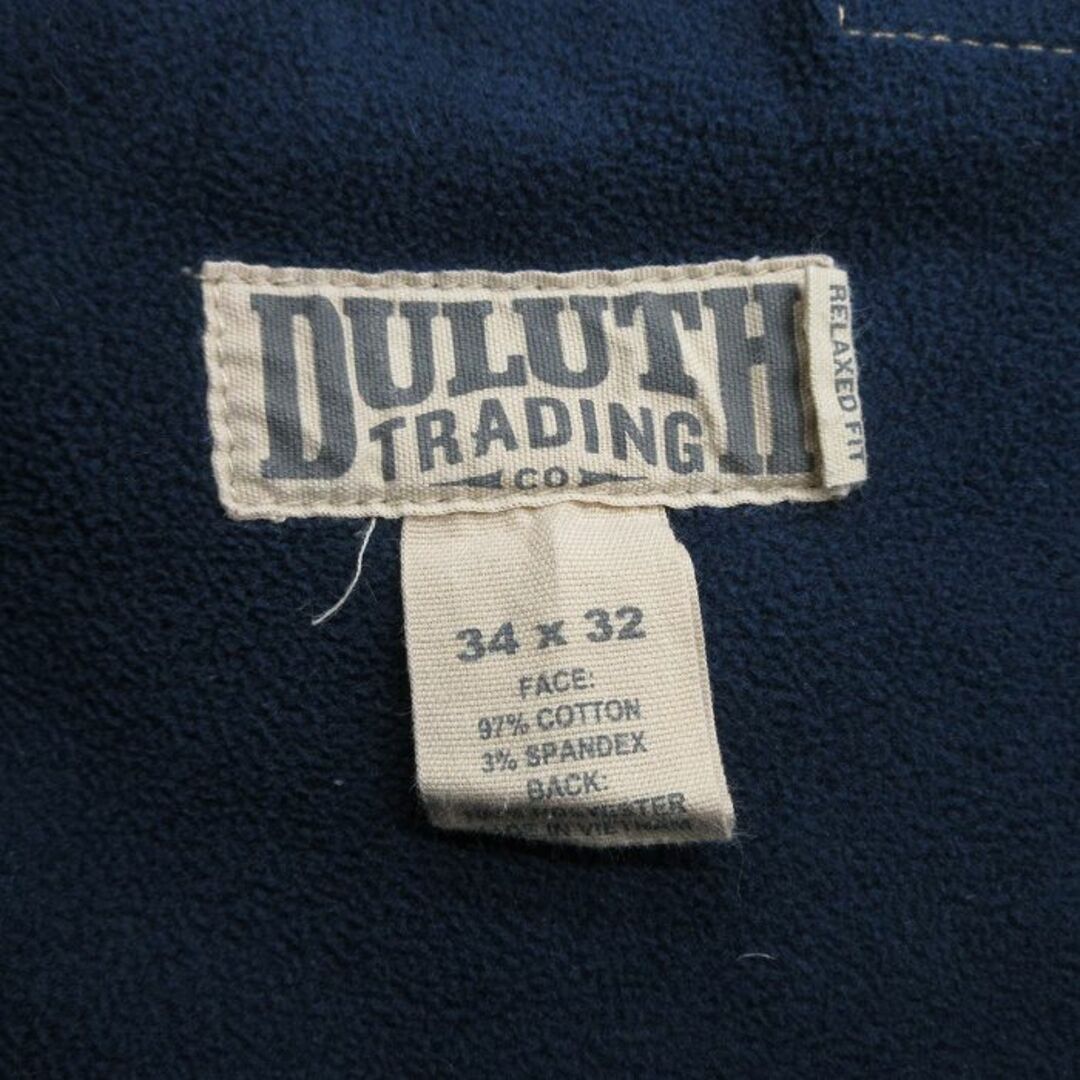 W32★古着 DULUTH カーゴ パンツ メンズ ダック地 ベージュ カーキ 内側フリース 25oct24 中古 ボトムス ロング メンズのパンツ(ワークパンツ/カーゴパンツ)の商品写真