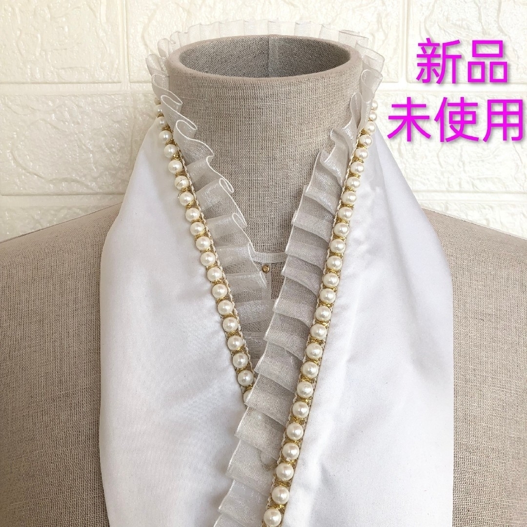 重ね襟 伊達襟 飾り襟 振袖袴訪問着パール着物浴衣和装小物半衿帯揚げ卒業式成人式 レディースの水着/浴衣(和装小物)の商品写真