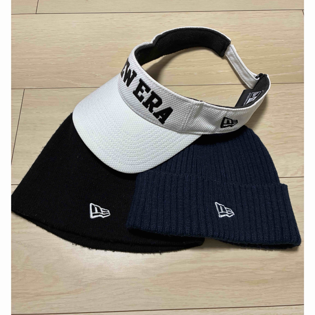 NEW ERA(ニューエラ)のニューエラ3点セット ニットキャップ ニット帽 ビーニー バイザー ゴルフ スポーツ/アウトドアのゴルフ(その他)の商品写真