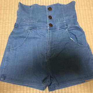 グレイル(GRL)の新品！ハイウエスト ショートデニムパンツ(ショートパンツ)