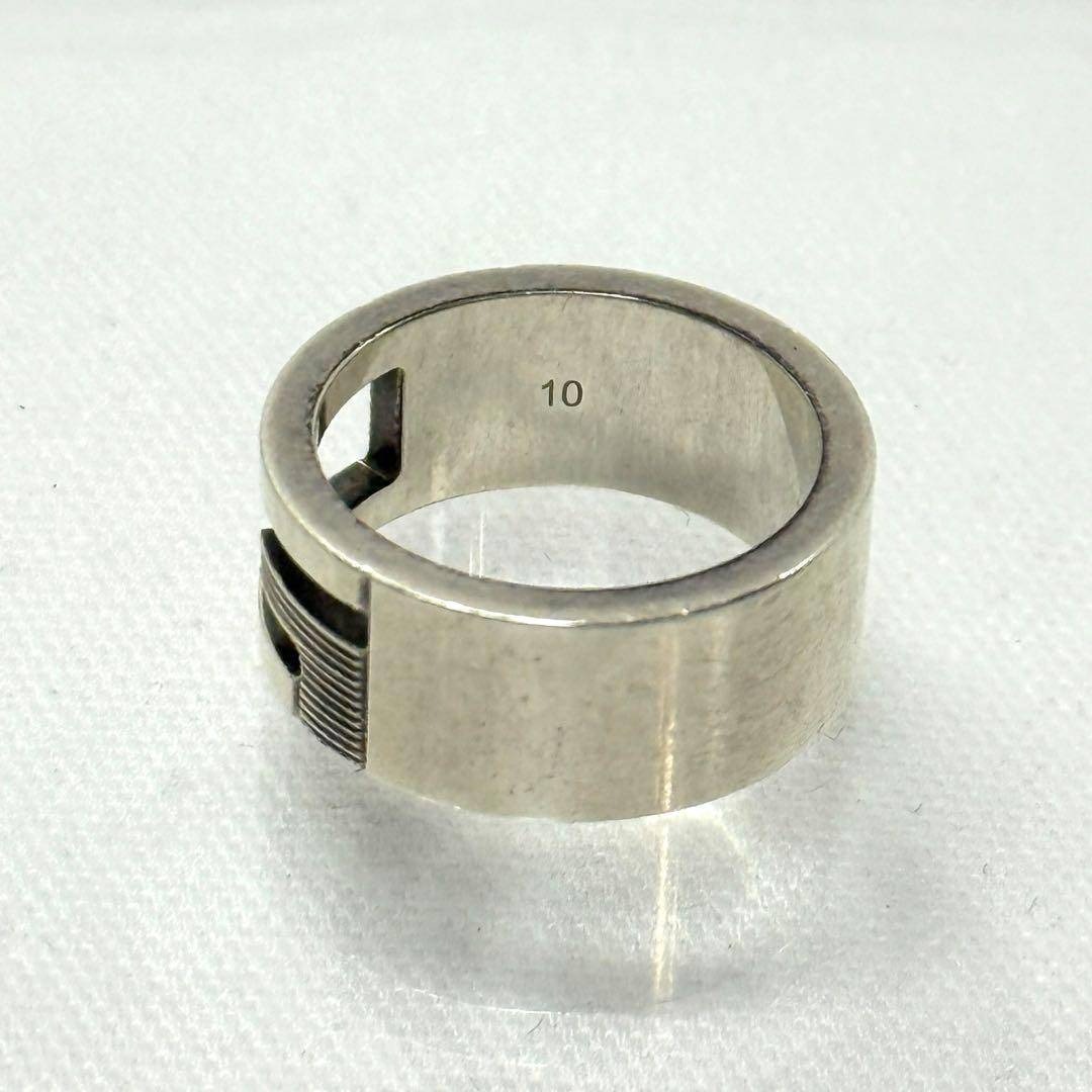 GUCCI(グッチ)の【極美品】GUCCI グッチ シルバー925 Gリング 10号 指輪 イタリア製 レディースのアクセサリー(リング(指輪))の商品写真