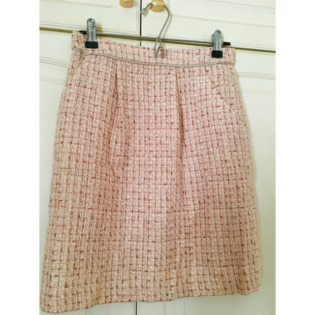 MISCH MASCH(ミッシュマッシュ)のピンクツイード タイトスカート 新品未使用 レディースのスカート(ひざ丈スカート)の商品写真
