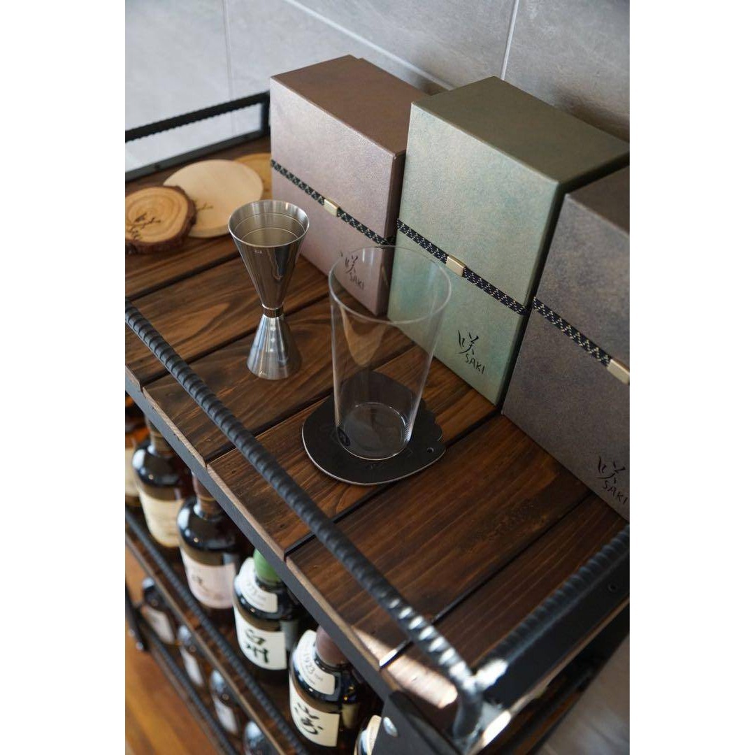 ウイスキーラック 棚 鉄×木製アイアンラック／おうちバー・ボトル棚・酒棚