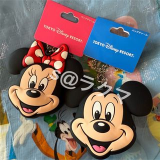 ディズニー(Disney)のディズニー ミッキー ミニー バッグチャーム コインケース キーホルダー(キーホルダー)