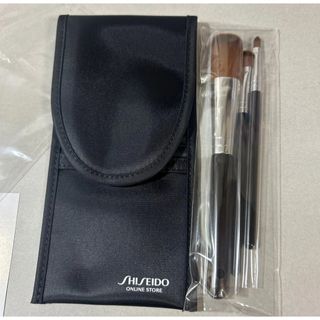 シセイドウ(SHISEIDO (資生堂))の資生堂　フェイス　メイクアップ　専用　ブラシ　3本セット　ポーチ付　特製品(ブラシ・チップ)