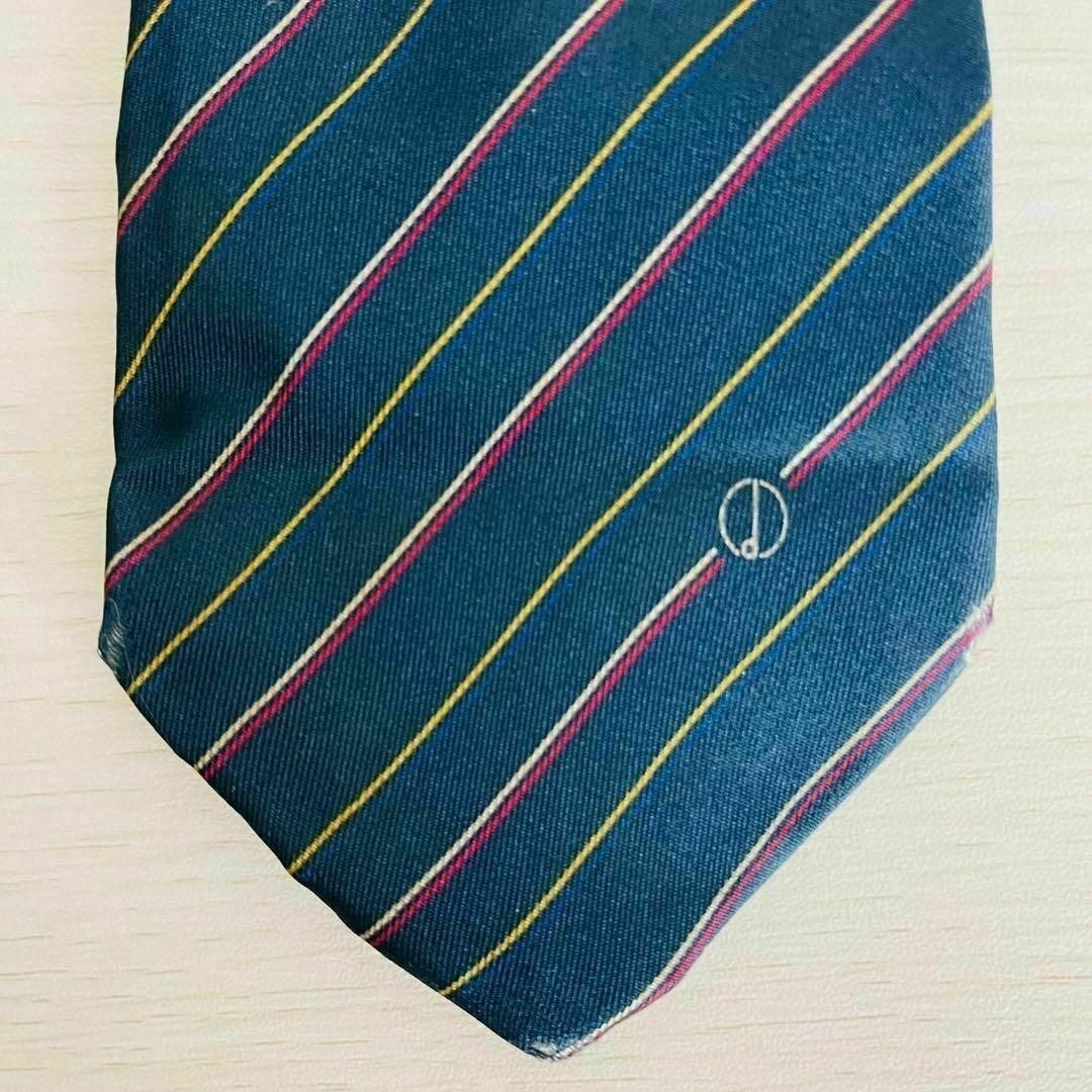 Dunhill(ダンヒル)の【人気デザイン】ダンヒル☆ストライプ柄ネクタイ ワンポイントロゴ イタリア製 メンズのファッション小物(ネクタイ)の商品写真