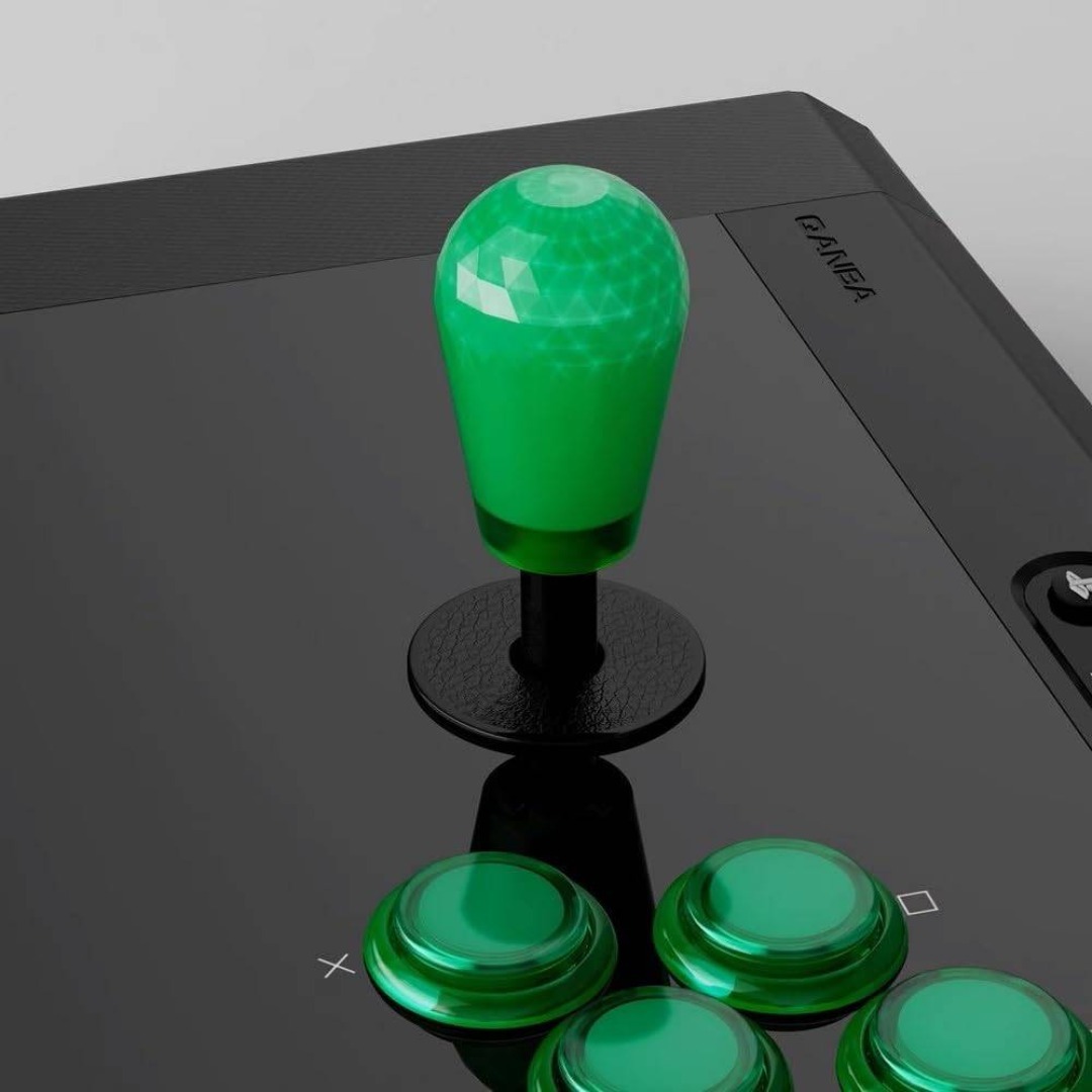 【サイズ:ナスレバー_色:黒(Black)】Qanba アケコン 楕円形 ナスレ スマホ/家電/カメラのPC/タブレット(PC周辺機器)の商品写真