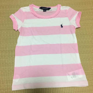 ラルフローレン(Ralph Lauren)の試着のみ ラルフローレン Tシャツ 4T ピンク ボーダー(Tシャツ/カットソー)