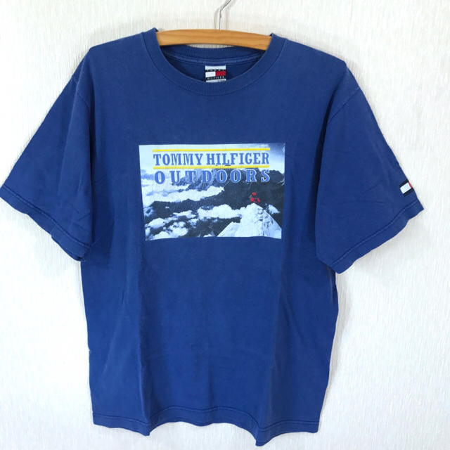 TOMMY HILFIGER(トミーヒルフィガー)の貴重 レア 90s USA製 トミーフィルフィガー Tシャツ xL 青 メンズのトップス(Tシャツ/カットソー(半袖/袖なし))の商品写真