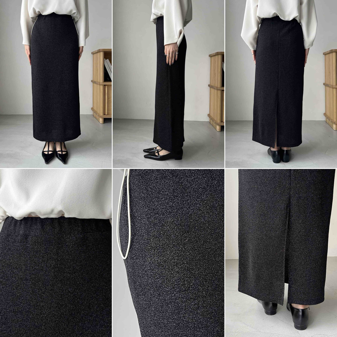 CAPRICIEUX LE'MAGE(カプリシューレマージュ)の【新品】カプリシュレマージュ ラメスカート レディースのスカート(ロングスカート)の商品写真