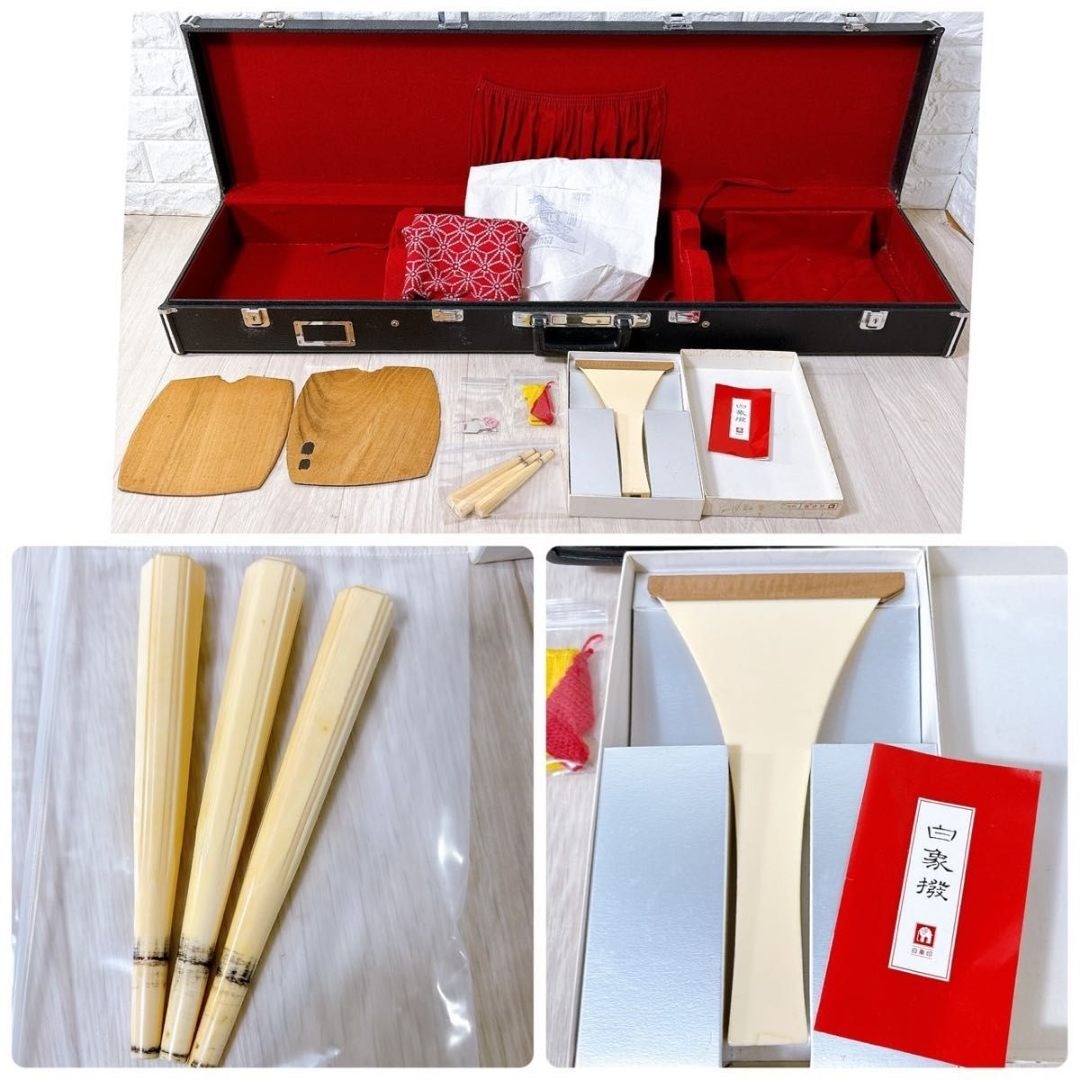 三味線 和楽器 細棹 紅木 綾杉胴 二枚溝 東さわり 天然糸巻き ハードケース 楽器の和楽器(三味線)の商品写真