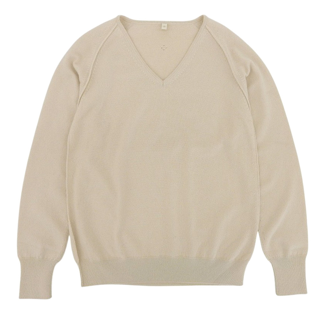 トウヨウボウシ 新品同様 糸衣 ASAYO カシミヤ100% Vネック セーター ニット レディース ペールベージュ 1 10ITーBC0001 1 レディースのトップス(ニット/セーター)の商品写真