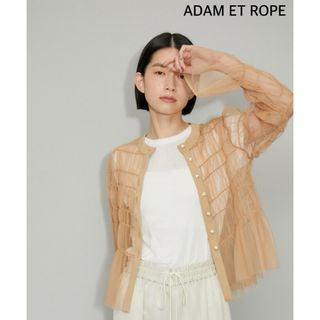 Adam et Rope' - 【ADAM ET ROPE】ギャザーチュールカーディガン