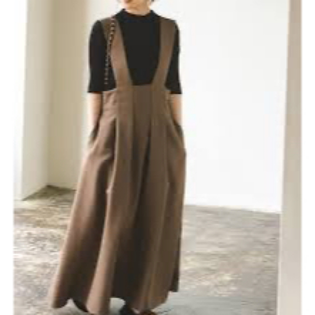 Noble(ノーブル)のNOBLE サロペットAラインスカート ワンピース レディースのパンツ(サロペット/オーバーオール)の商品写真