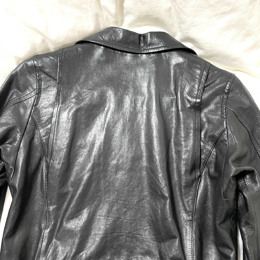 Maison de Reefur(メゾンドリーファー)の■人気良品■メゾンドリーファー ラムレザー ダブルライダースジャケット ブラック レディースのジャケット/アウター(ライダースジャケット)の商品写真