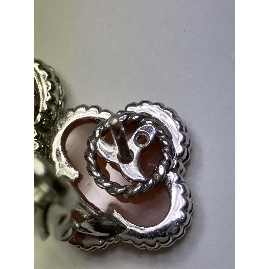 Van Cleef & Arpels(ヴァンクリーフアンドアーペル)のヴァンクリーフ&アーペル ビンテージアルハンブラ ピンクオパール ピアス 美品  レディースのアクセサリー(ピアス)の商品写真