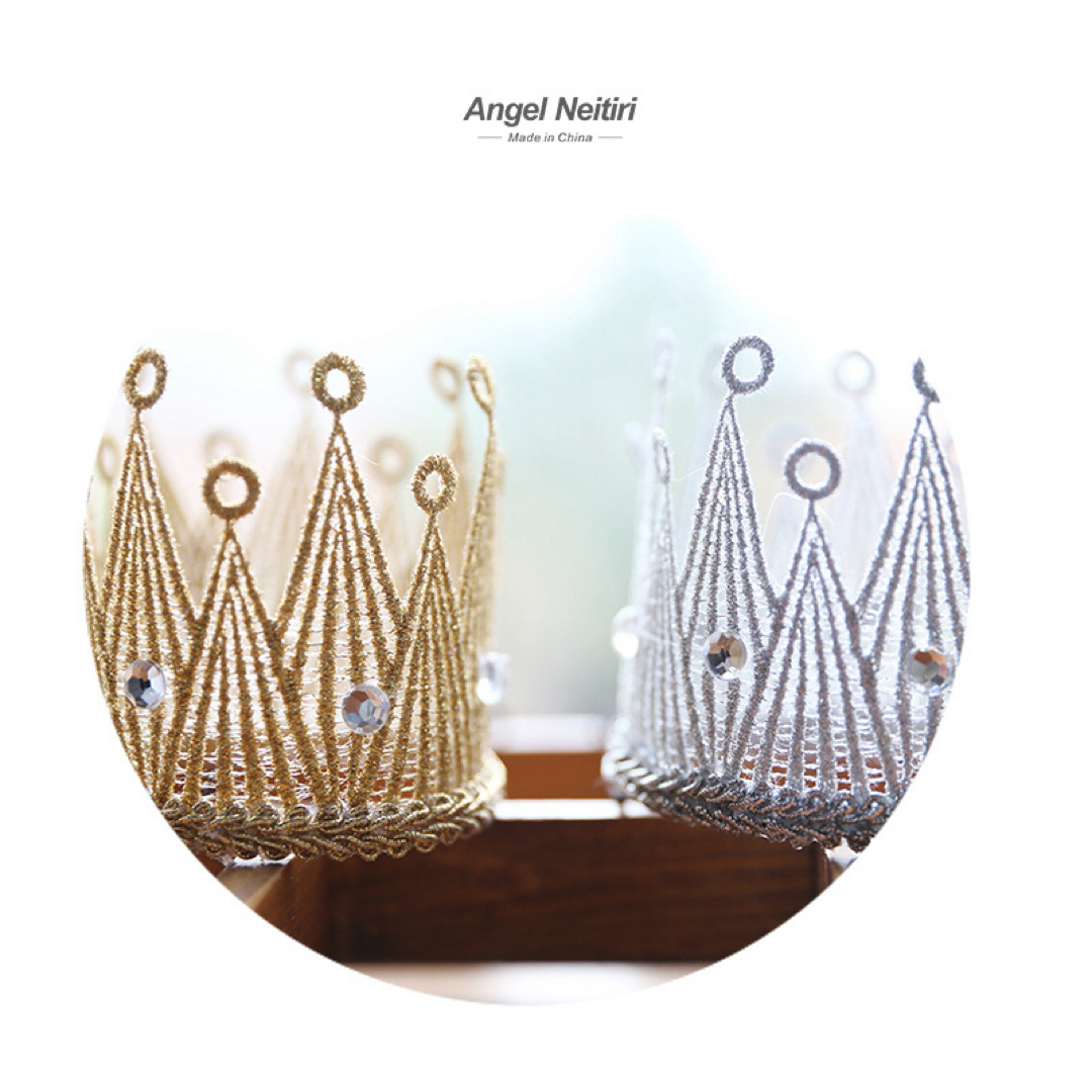 ベビークラウン 王冠 誕生日 1歳 赤ちゃん ベビーフォト 撮影 グッズ キッズ/ベビー/マタニティのメモリアル/セレモニー用品(その他)の商品写真