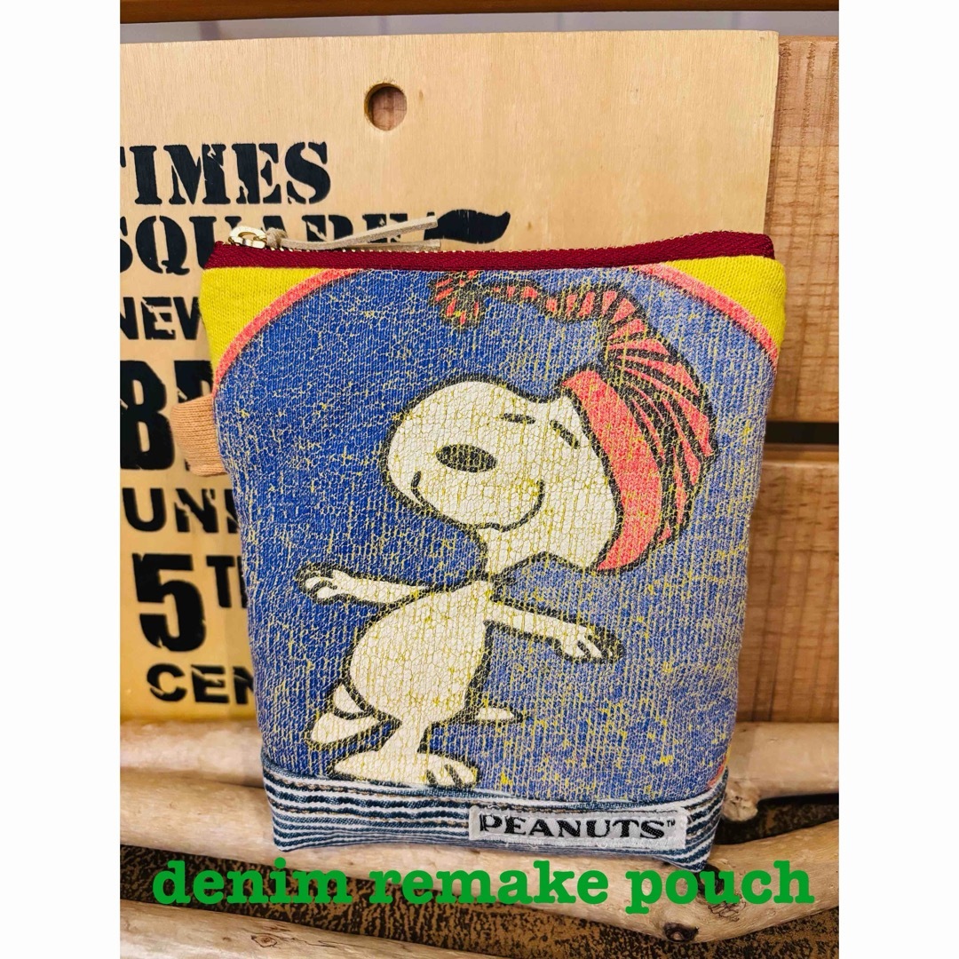 デニムポーチ シガレットポーチ ハンドメイドのファッション小物(ポーチ)の商品写真