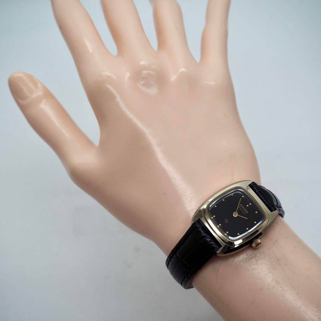 RADO(ラドー)の329【美品】RADO 時計 DIASTAR レディース スクエア ブラック レディースのファッション小物(腕時計)の商品写真
