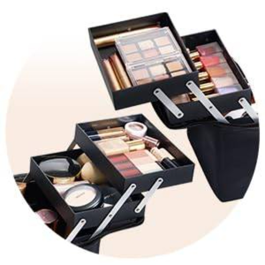 【特価商品】メイクボックス 化粧品収納ボックス 大容量 コスメボックス 持ち運び コスメ/美容のキット/セット(コフレ/メイクアップセット)の商品写真