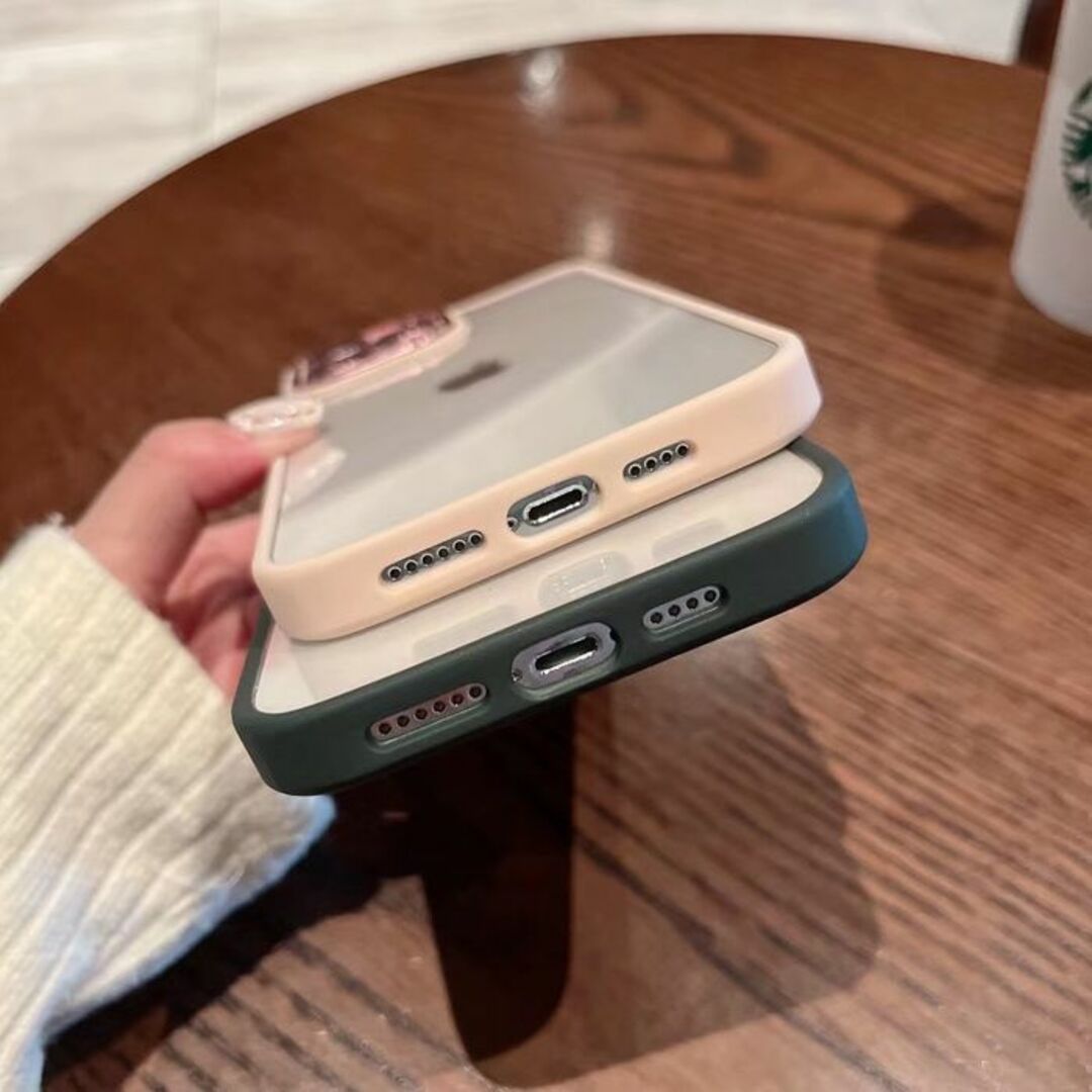 iphone16proケース カーバー レンズ保護付き 透明 耐衝撃紫 スマホ/家電/カメラのスマホアクセサリー(その他)の商品写真