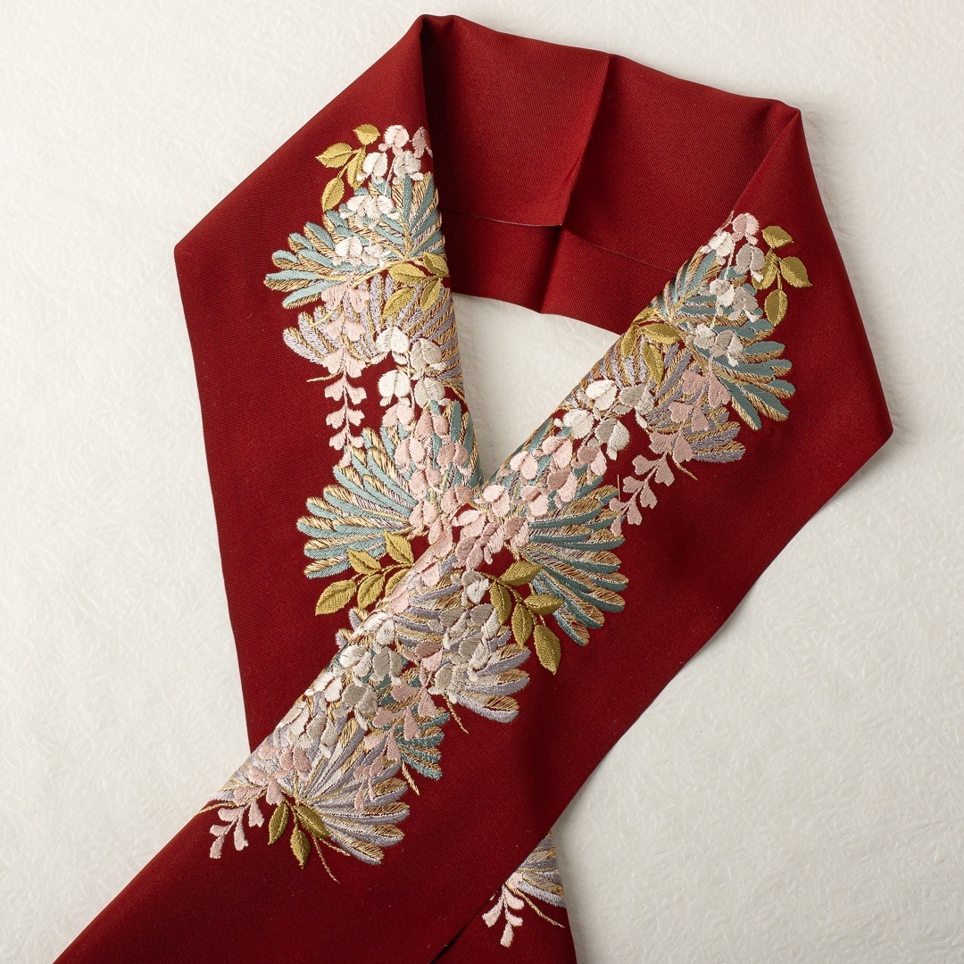 半衿 刺繍半衿 No.3748【京和彩】振袖 婚礼 打掛 訪問着 半襟 新品 レディースの水着/浴衣(和装小物)の商品写真