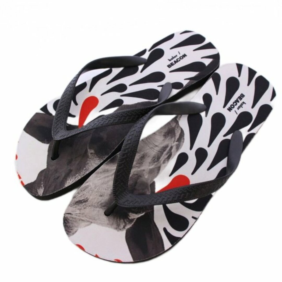 kolor(カラー)のカラー BEACON GIRAFFE FLIP FLOPS ビーチサンダル 黒 メンズの靴/シューズ(ビーチサンダル)の商品写真