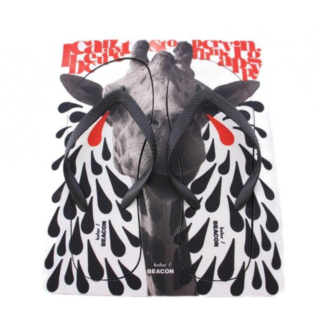 kolor(カラー)のカラー BEACON GIRAFFE FLIP FLOPS ビーチサンダル 黒 メンズの靴/シューズ(ビーチサンダル)の商品写真