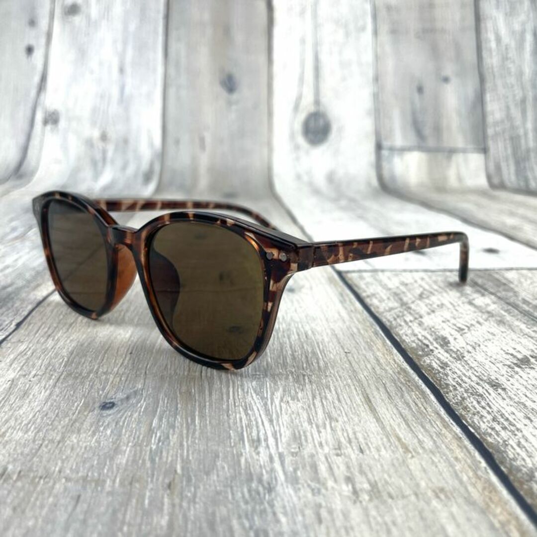 人気!! ウエリントン ボストン バイカーシェード サングラス ブラウンデミ メンズのファッション小物(サングラス/メガネ)の商品写真