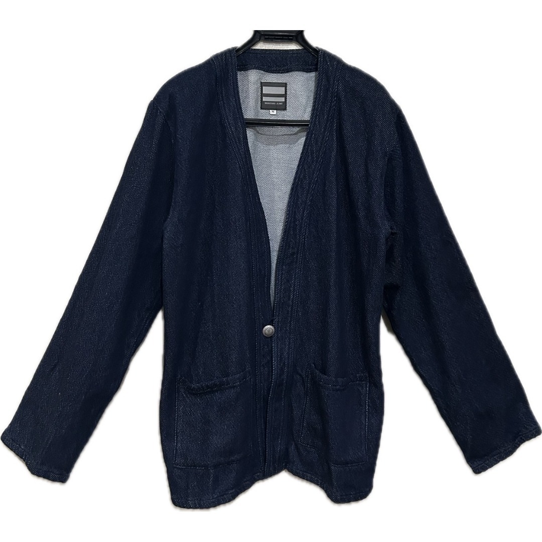 MOMOTARO JEANS(モモタロウジーンズ)の＊桃太郎ジーンズ コンチョボタン インディゴ カーディガン M メンズのトップス(カーディガン)の商品写真