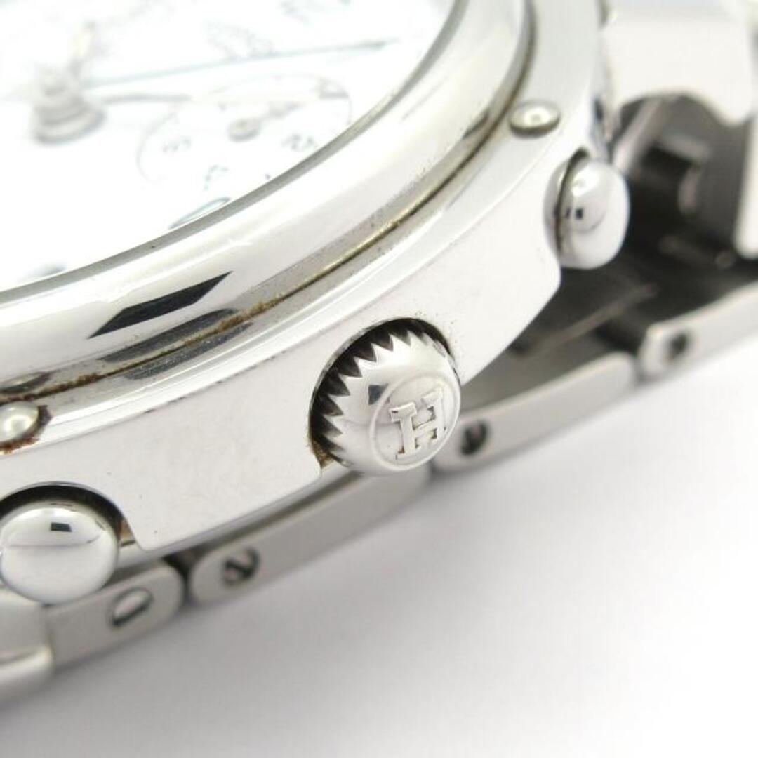 HERMES(エルメス)のHERMES(エルメス) 腕時計 クリッパークロノ メンズ SS/クロノグラフ 白 メンズの時計(その他)の商品写真