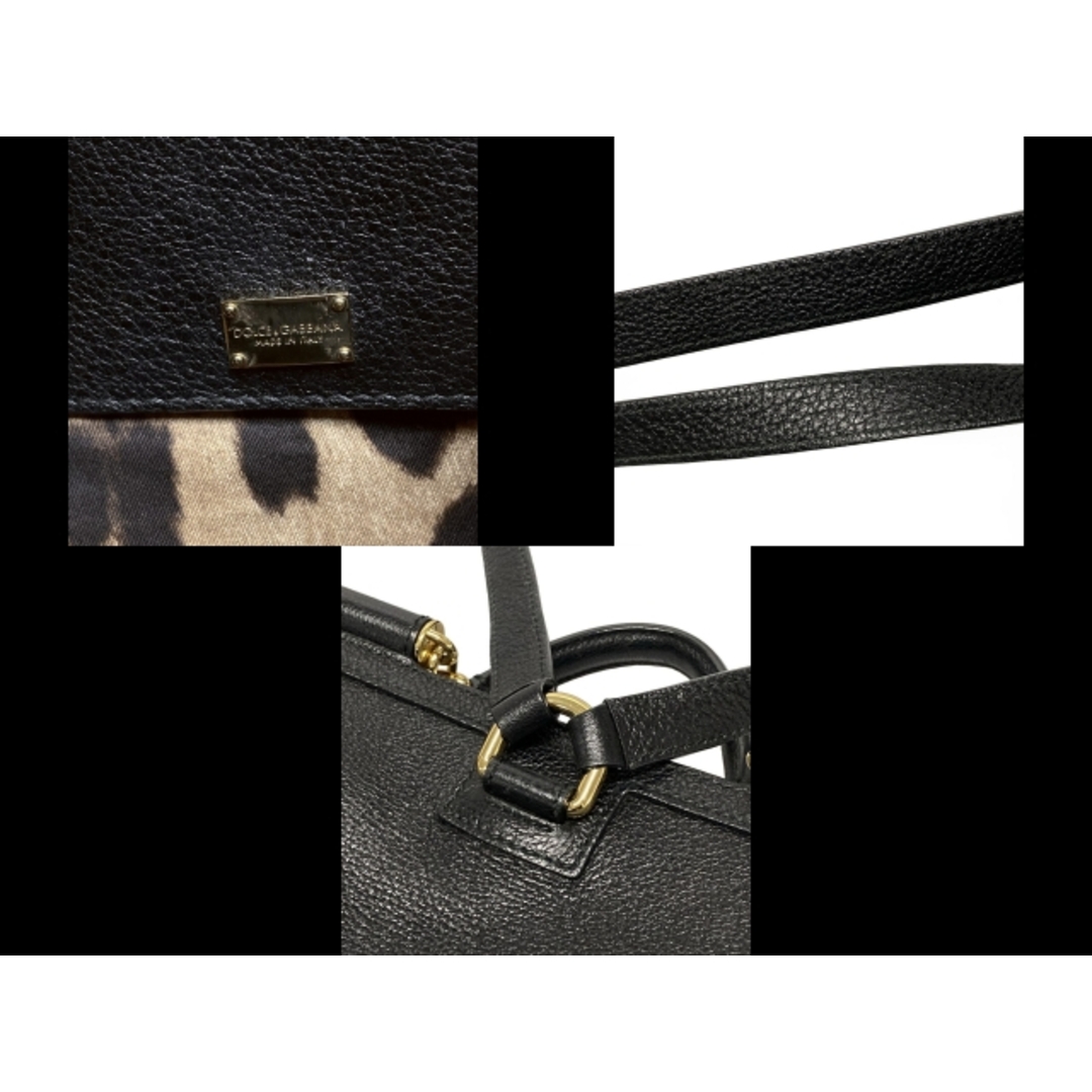 DOLCE&GABBANA(ドルチェアンドガッバーナ)のDOLCE&GABBANA(ドルチェアンドガッバーナ) リュックサック シシリー 黒 レザー レディースのバッグ(リュック/バックパック)の商品写真