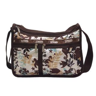 レスポートサック(LeSportsac)のLESPORTSAC(レスポートサック) ショルダーバッグ - 白×ダークブラウン×マルチ(ショルダーバッグ)