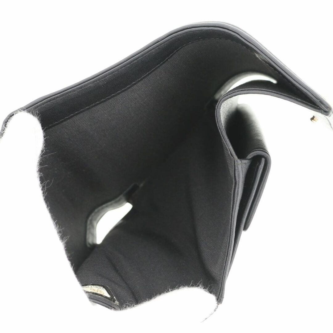 CHANEL(シャネル)のCHANEL シャネル ボーイシャネル スモールウォレット 三つ折り財布 A84068 レディース ラムスキン ブラック 【中古】 レディースのファッション小物(財布)の商品写真