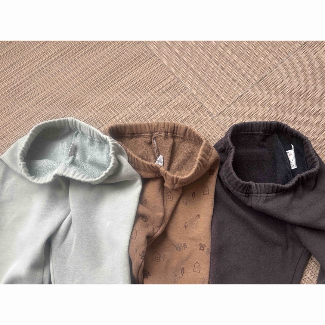 UNIQLO(ユニクロ)のユニクロ ベビー用レギンス ズボン 3点セット90 暖かい キッズ/ベビー/マタニティのキッズ服男の子用(90cm~)(パンツ/スパッツ)の商品写真