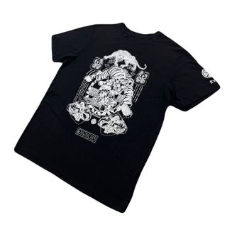 RVCA - RVCA ルーカ ダークグレー 半袖Tシャツ メンズ 豹 虎 【 迫力のプリント 】 M サイズ ●DD329