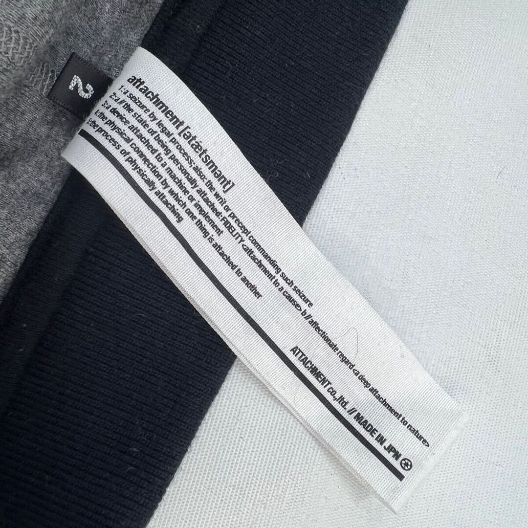 ATTACHIMENT(アタッチメント)のATTACHMENT ☆ アタッチメント 日本製 7分袖 スリム シャツ ポロシャツ グレー メンズ 2 スタイリッシュ モード ストリート 古着■FD280 メンズのトップス(シャツ)の商品写真