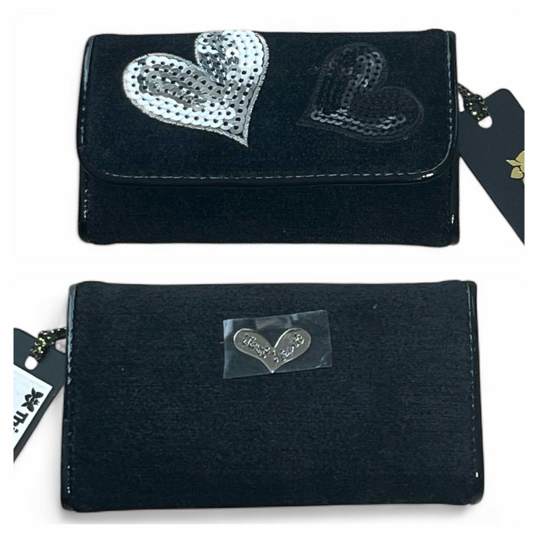 Think Bee!(シンクビー)の【新品】Think Bee! キーケース ブラック シルバー ハート レディースのファッション小物(キーケース)の商品写真