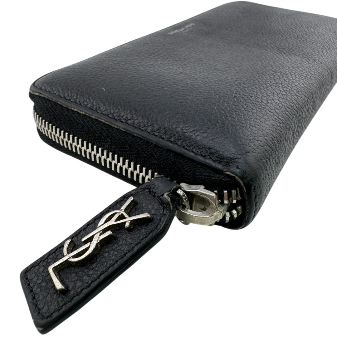 SAINT LAURENT(サンローラン)のサンローラン SAINT LAURENT 長財布
 ラウンドファスナー YSL ロゴ刻印 ブラック メンズのファッション小物(長財布)の商品写真
