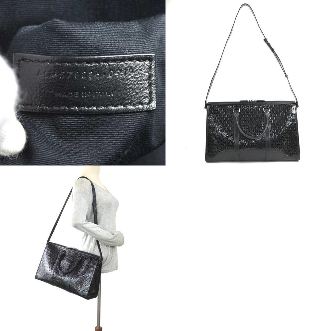 SAINT LAURENT(サンローラン)のサンローラン SAINT LAURENT ボストンバッグ パテントレザー ブラック ユニセックス 578336 送料無料【中古】 90097g レディースのバッグ(ボストンバッグ)の商品写真