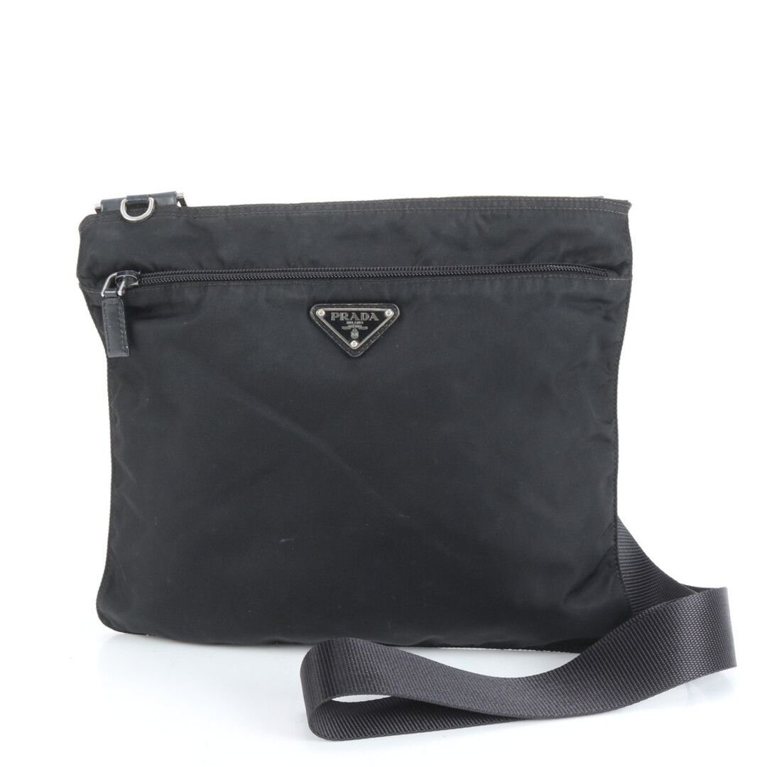 PRADA(プラダ)の極美品 プラダ テスート ナイロン 三角 トライアングル ロゴ ショルダーバッグ 斜め掛け メッセンジャー ビジネス メンズ EUE CX4-10 メンズのバッグ(ショルダーバッグ)の商品写真