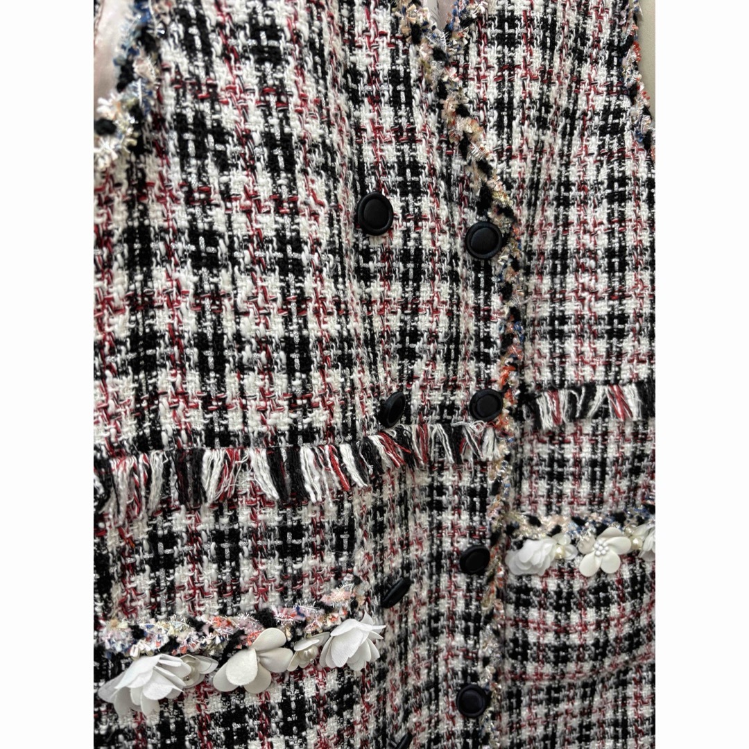 Chesty(チェスティー)の美品チェスティ ツイードワンピ ジレにも!サイズ0 レディースのワンピース(ひざ丈ワンピース)の商品写真