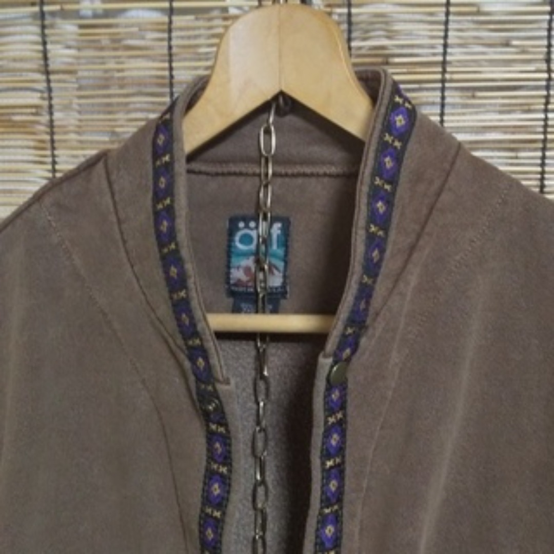 古着 alf アルフ フルスナップ スウェット カーディガン L 米国製 メンズのトップス(スウェット)の商品写真