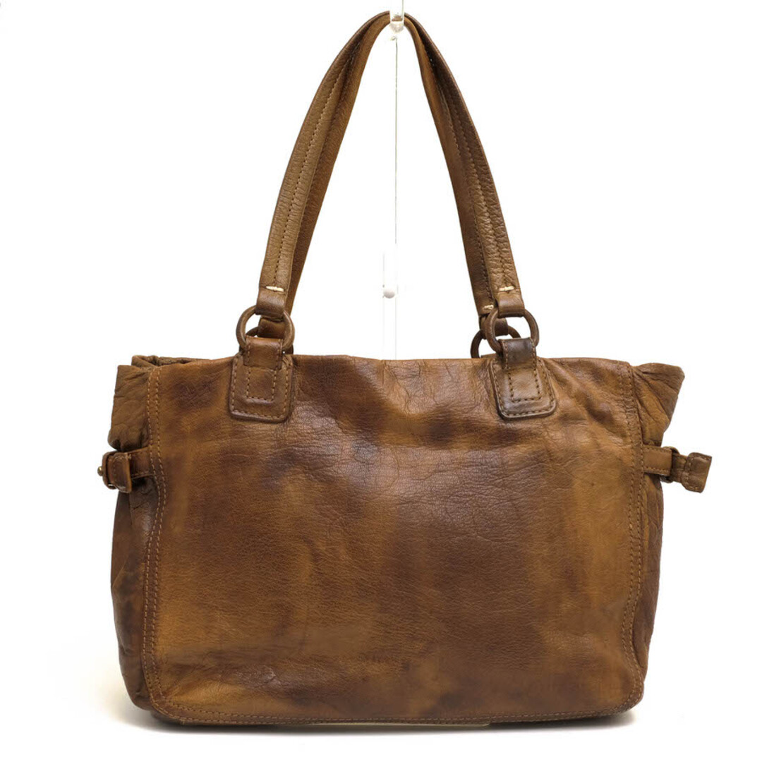 genten(ゲンテン)のゲンテン/genten バッグ トートバッグ 鞄 ハンドバッグ レディース 女性 女性用 レザー 革 本革 オリーブ カーキ  40402 34528 GOAT NUME ゴートヌメ パフ加工 シボ革 シュリンクレザー 肩掛け ワンショルダーバッグ レディースのバッグ(トートバッグ)の商品写真