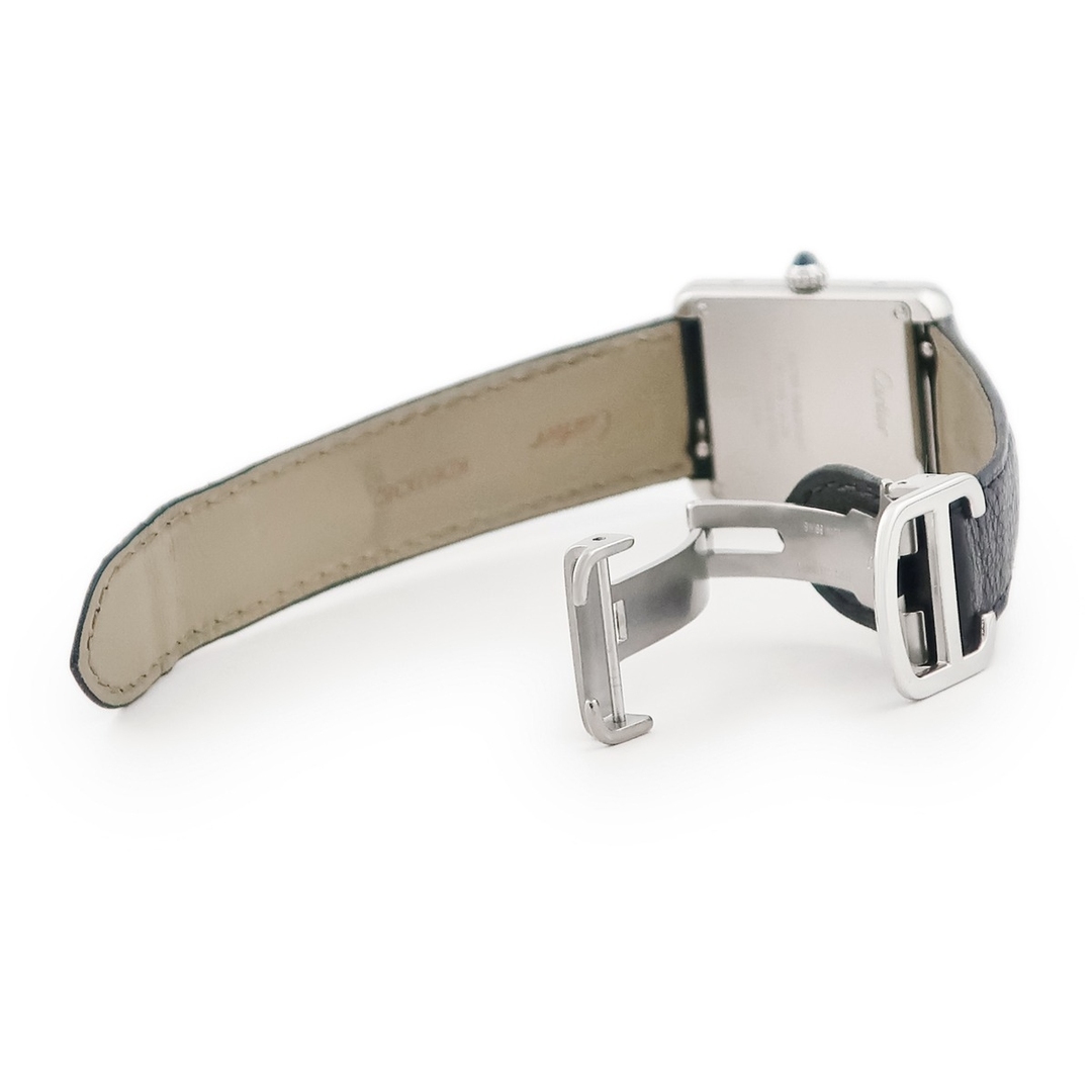 Cartier(カルティエ)のカルティエ タンクソロ SM WSTA0030 角型 ホワイト ローマン 青針 クオーツ レディース 腕時計 レディースのファッション小物(腕時計)の商品写真