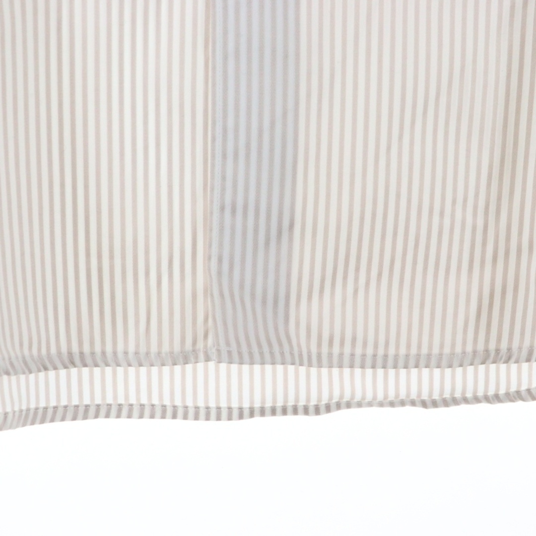 EDIFICE(エディフィス)のEDIFICE エディフィス コットン ストライプ 七分丈シャツ ホワイト メンズのトップス(シャツ)の商品写真